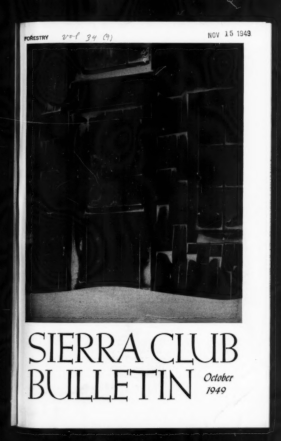 Sierra Club Bulletin 1949 Vol 34 No 9 October thumbnail